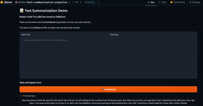 Summarization Demo